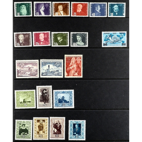 718 - LIECHTENSTEIN 1938-93 NEVER HINGED MINT COLLECTION incl. 1938 3f Death & Exhibition m/s, 1939 2f & 3... 