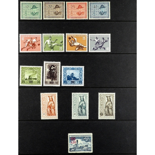 718 - LIECHTENSTEIN 1938-93 NEVER HINGED MINT COLLECTION incl. 1938 3f Death & Exhibition m/s, 1939 2f & 3... 