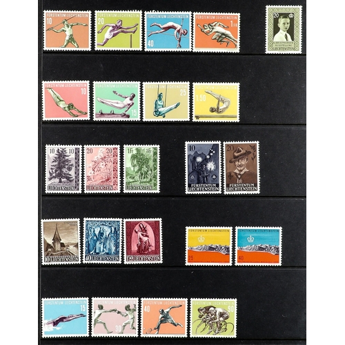 718 - LIECHTENSTEIN 1938-93 NEVER HINGED MINT COLLECTION incl. 1938 3f Death & Exhibition m/s, 1939 2f & 3... 