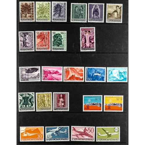 718 - LIECHTENSTEIN 1938-93 NEVER HINGED MINT COLLECTION incl. 1938 3f Death & Exhibition m/s, 1939 2f & 3... 