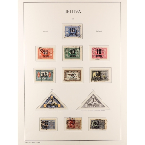 719 - LITHUANIA 1918-40 USED COLLECTION incl. 1919 first, second, and third Kaunus issue sets complete, 19... 