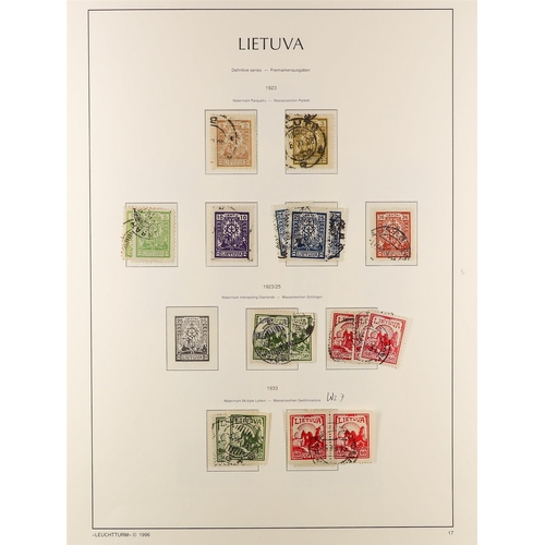 719 - LITHUANIA 1918-40 USED COLLECTION incl. 1919 first, second, and third Kaunus issue sets complete, 19... 