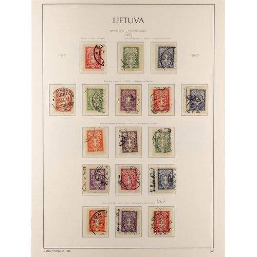 719 - LITHUANIA 1918-40 USED COLLECTION incl. 1919 first, second, and third Kaunus issue sets complete, 19... 