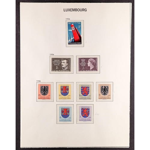 722 - LUXEMBOURG 1944-59 COLLECTION of mainly never hinged mint stamps incl. 1948-58 Charlotte definitive ... 