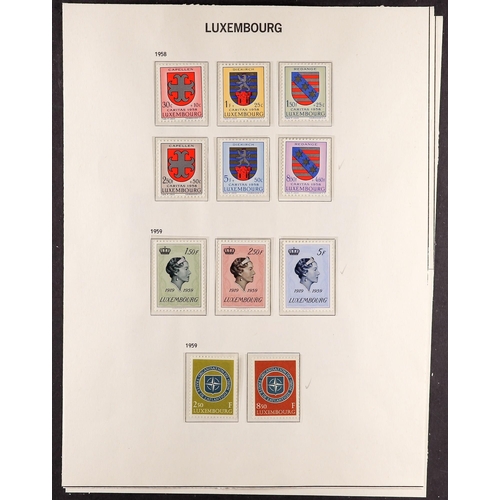 722 - LUXEMBOURG 1944-59 COLLECTION of mainly never hinged mint stamps incl. 1948-58 Charlotte definitive ... 