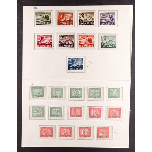 722 - LUXEMBOURG 1944-59 COLLECTION of mainly never hinged mint stamps incl. 1948-58 Charlotte definitive ... 