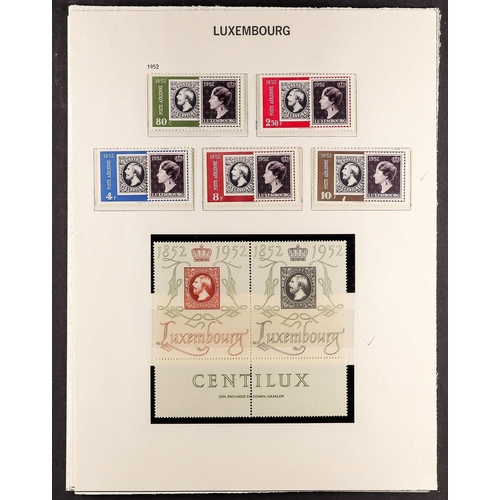 722 - LUXEMBOURG 1944-59 COLLECTION of mainly never hinged mint stamps incl. 1948-58 Charlotte definitive ... 