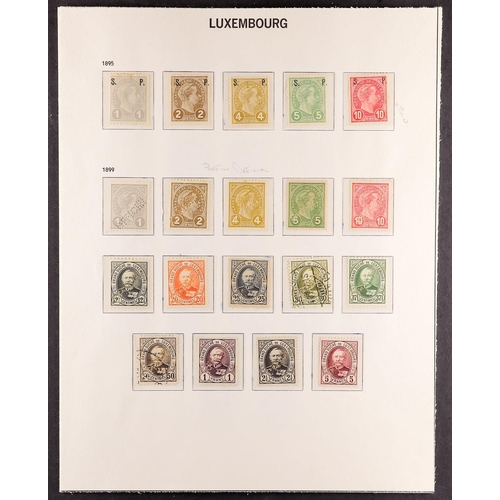 723 - LUXEMBOURG OFFICIAL STAMPS 1875-1935 collection of mint and a few used, with a highly complete run f... 