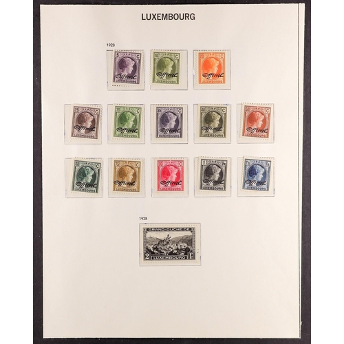 723 - LUXEMBOURG OFFICIAL STAMPS 1875-1935 collection of mint and a few used, with a highly complete run f... 