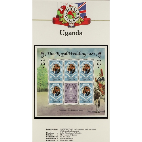 73 - COLLECTIONS & ACCUMULATIONS COMMONWEALTH OMNIBUS 1981 ROYAL WEDDING never hinged mint collection of ... 