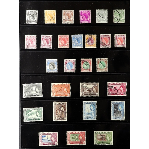 738 - MALAYA STATES MALACCA 1948-68 complete used collection from 1948 Wedding to the 1965 Floral set, SG ... 