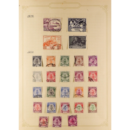 745 - MALAYA STATES PERAK 1880-1986 used collection incl. 1880 