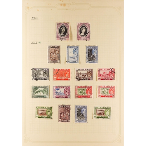 745 - MALAYA STATES PERAK 1880-1986 used collection incl. 1880 