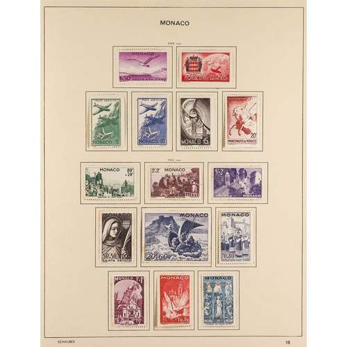 768 - MONACO 1885-1944 MINT AND USED COLLECTION collection on printed pages, incl. 1885 Charles 75c mint a... 