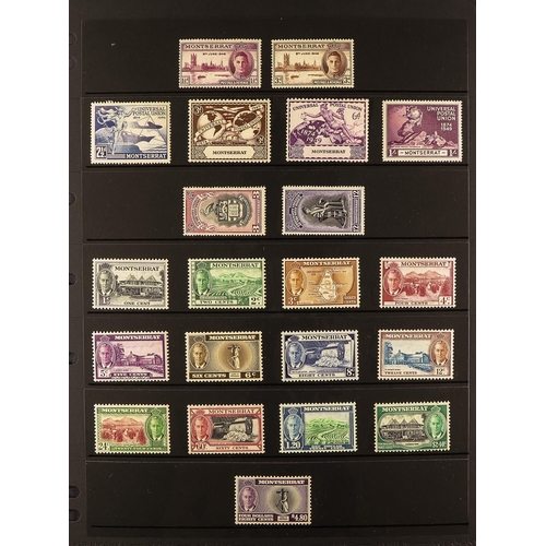 778 - MONTSERRAT 1937-52 MINT COLLECTION. highly complete from Coronation to the 1951 set (less RSW set), ... 