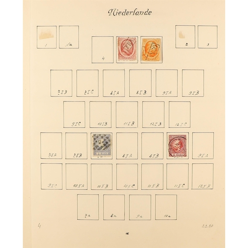 796 - NETHERLANDS 1864-1942 COLLECTION of mint & used in a Schaubek binder with many better values, perf v... 