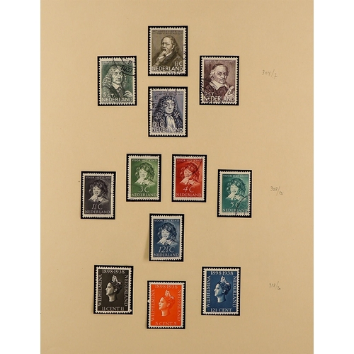 796 - NETHERLANDS 1864-1942 COLLECTION of mint & used in a Schaubek binder with many better values, perf v... 