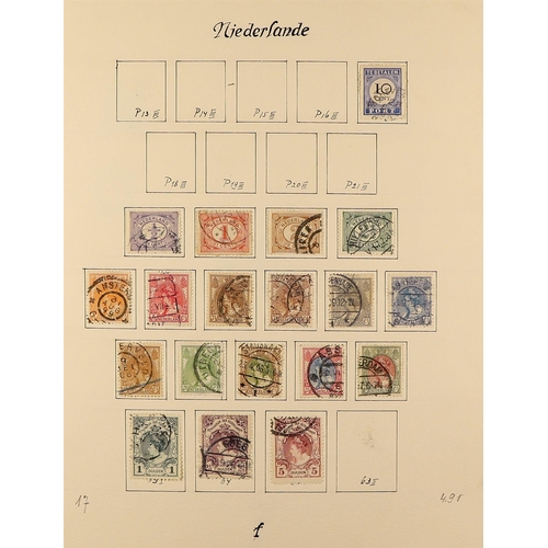 796 - NETHERLANDS 1864-1942 COLLECTION of mint & used in a Schaubek binder with many better values, perf v... 