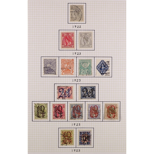 798 - NETHERLANDS 1906-46 MAINLY USED COLLECTION incl. 1906 Postage Due 3c and 50c surcharges, 1907 de Ruy... 