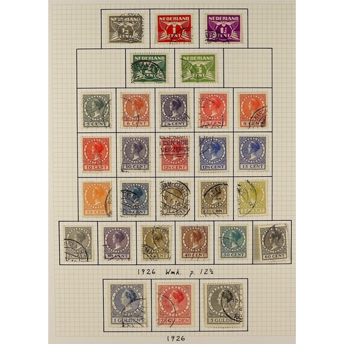 798 - NETHERLANDS 1906-46 MAINLY USED COLLECTION incl. 1906 Postage Due 3c and 50c surcharges, 1907 de Ruy... 