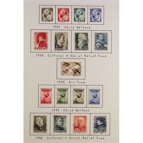 798 - NETHERLANDS 1906-46 MAINLY USED COLLECTION incl. 1906 Postage Due 3c and 50c surcharges, 1907 de Ruy... 