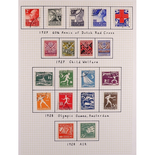 798 - NETHERLANDS 1906-46 MAINLY USED COLLECTION incl. 1906 Postage Due 3c and 50c surcharges, 1907 de Ruy... 