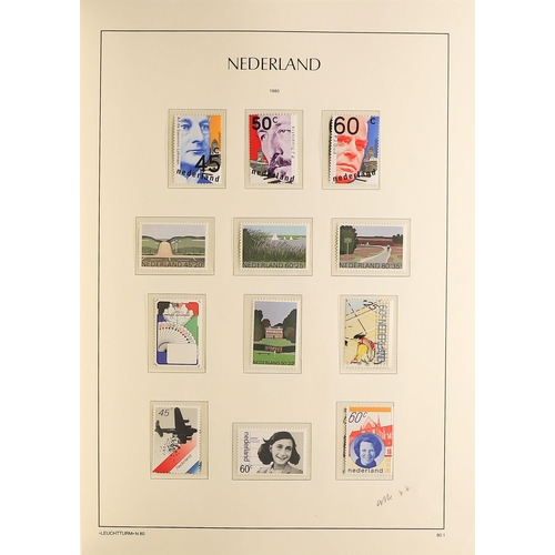 802 - NETHERLANDS 1960-85 NEVER HINGED MINT COLLECTION in a Lighthouse hingeless album, virtually complete... 