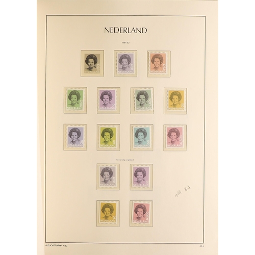 802 - NETHERLANDS 1960-85 NEVER HINGED MINT COLLECTION in a Lighthouse hingeless album, virtually complete... 