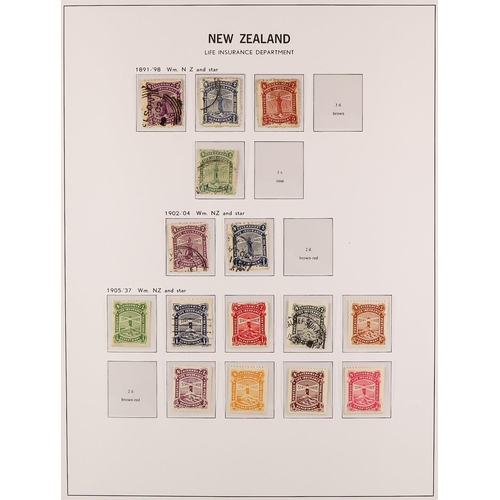 815 - NEW ZEALAND 1850's-1967 COLLECTION IN AN S.G. LUXE PRINTED ALBUM with slipcase, with strong ranges t... 