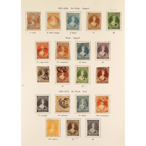 816 - NEW ZEALAND 1855-1990 COLLECTION IN THREE S.G. PRINTED ALBUMS an intact original collection with str... 