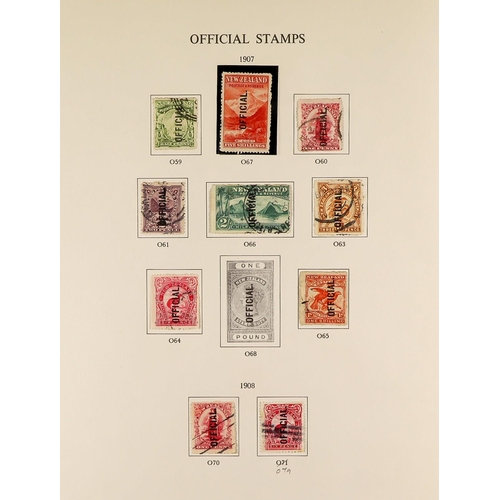 816 - NEW ZEALAND 1855-1990 COLLECTION IN THREE S.G. PRINTED ALBUMS an intact original collection with str... 