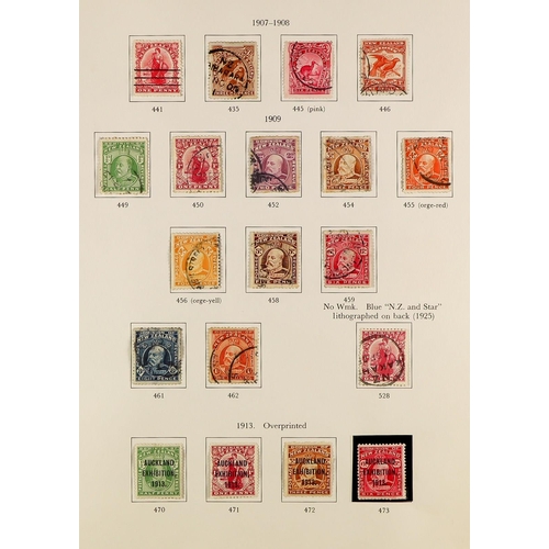 816 - NEW ZEALAND 1855-1990 COLLECTION IN THREE S.G. PRINTED ALBUMS an intact original collection with str... 