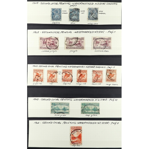 825 - NEW ZEALAND 1902-1907 PICTORIAL ISSUES - SPECIALISED COLLECTION of used with 1902-07 Wellington prin... 