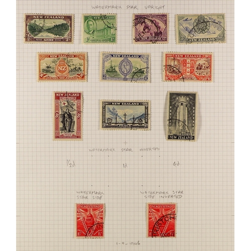 831 - NEW ZEALAND 1936-51 USED COLLECTION incl. 1936-42 Pictorials to 3s. incl. most perf varieties, 1938-... 