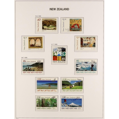 833 - NEW ZEALAND 1967-2016 COLLECTION IN FIVE S.G. LUXE HINGELESS ALBUMS WITH SLIP CASES with much comple... 