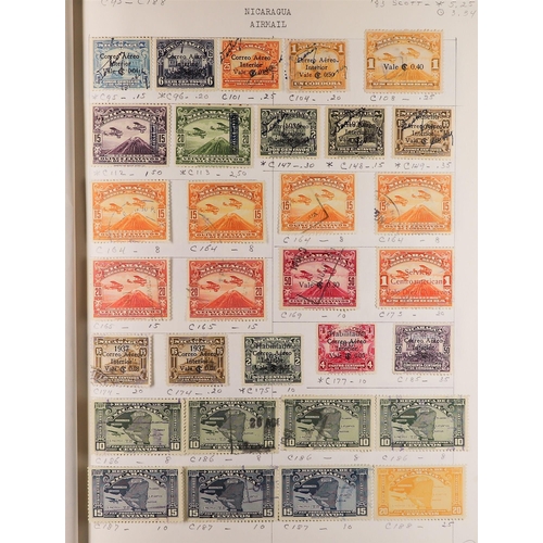 844 - NICARAGUA 1869-1968 mint and used collection on old approval pages, incl. a good range of 19th centu... 