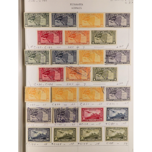 844 - NICARAGUA 1869-1968 mint and used collection on old approval pages, incl. a good range of 19th centu... 