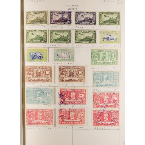 844 - NICARAGUA 1869-1968 mint and used collection on old approval pages, incl. a good range of 19th centu... 