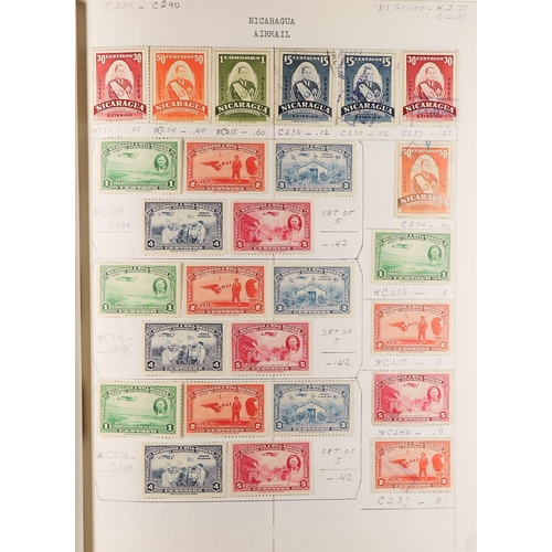 844 - NICARAGUA 1869-1968 mint and used collection on old approval pages, incl. a good range of 19th centu... 