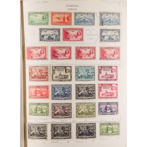 844 - NICARAGUA 1869-1968 mint and used collection on old approval pages, incl. a good range of 19th centu... 