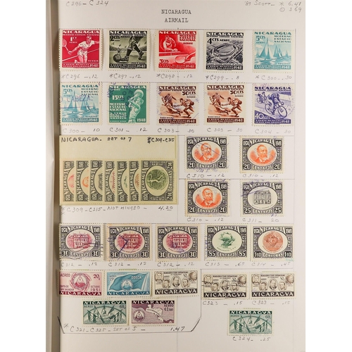 844 - NICARAGUA 1869-1968 mint and used collection on old approval pages, incl. a good range of 19th centu... 