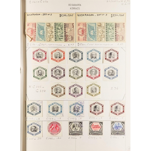 844 - NICARAGUA 1869-1968 mint and used collection on old approval pages, incl. a good range of 19th centu... 