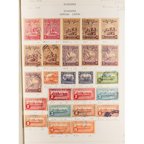 844 - NICARAGUA 1869-1968 mint and used collection on old approval pages, incl. a good range of 19th centu... 