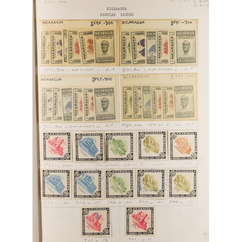 844 - NICARAGUA 1869-1968 mint and used collection on old approval pages, incl. a good range of 19th centu... 