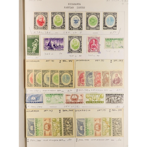 844 - NICARAGUA 1869-1968 mint and used collection on old approval pages, incl. a good range of 19th centu... 