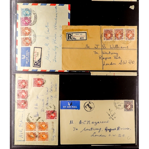 849 - NIGERIA 1937-53 KGVI POSTAL HISTORY COLLECTION A collection of mainly REGISTERED COVERS in two volum... 