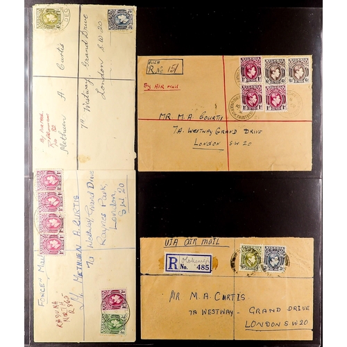 849 - NIGERIA 1937-53 KGVI POSTAL HISTORY COLLECTION A collection of mainly REGISTERED COVERS in two volum... 