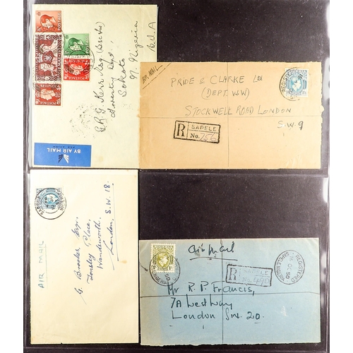 849 - NIGERIA 1937-53 KGVI POSTAL HISTORY COLLECTION A collection of mainly REGISTERED COVERS in two volum... 