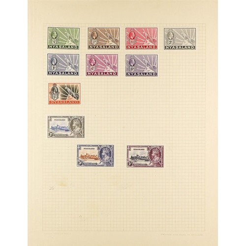 874 - NYASALAND 1934-49 MINT COLLECTION incl. 1934-35 set less 9d value, 1938-44 set complete, 1945 set co... 