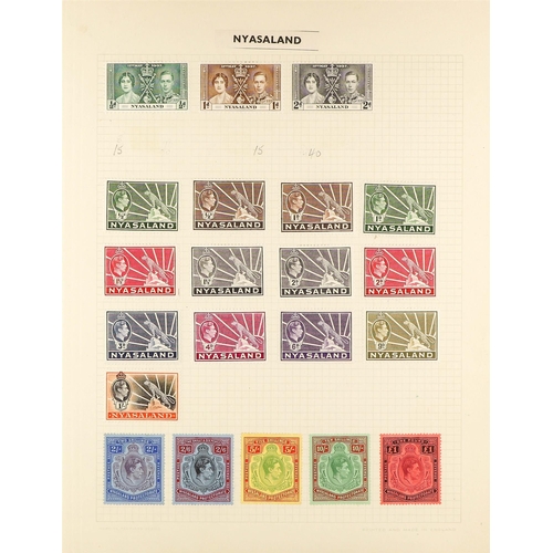 874 - NYASALAND 1934-49 MINT COLLECTION incl. 1934-35 set less 9d value, 1938-44 set complete, 1945 set co... 